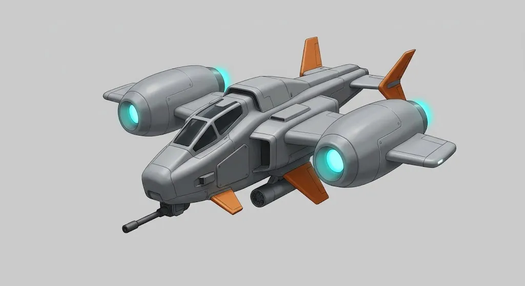 Concept art of the assault gunship with engine nacelles