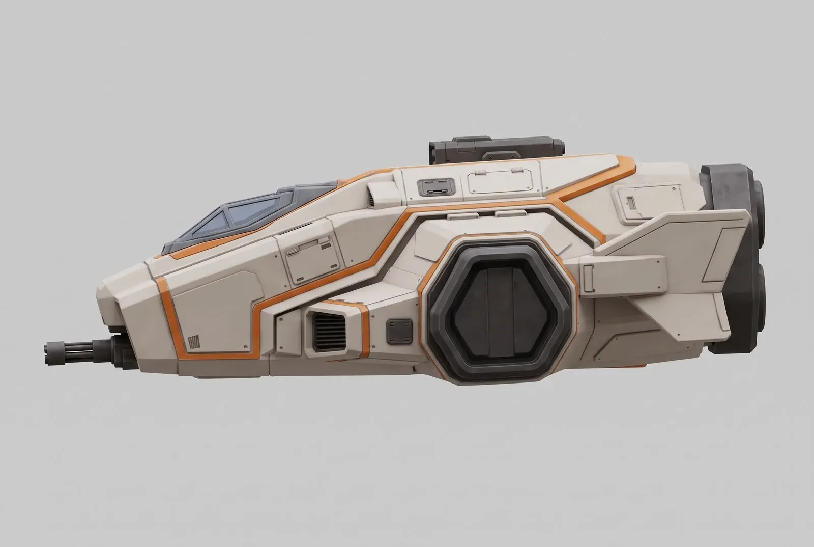 Concept art of the brute gunship from the side